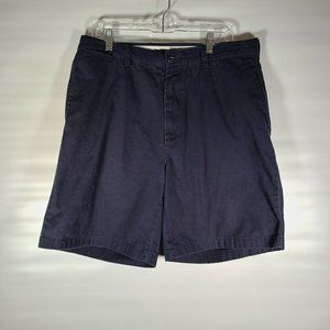 Nautica Clipper Mens 36 Blue Flat Front Shorts 100% Cotton